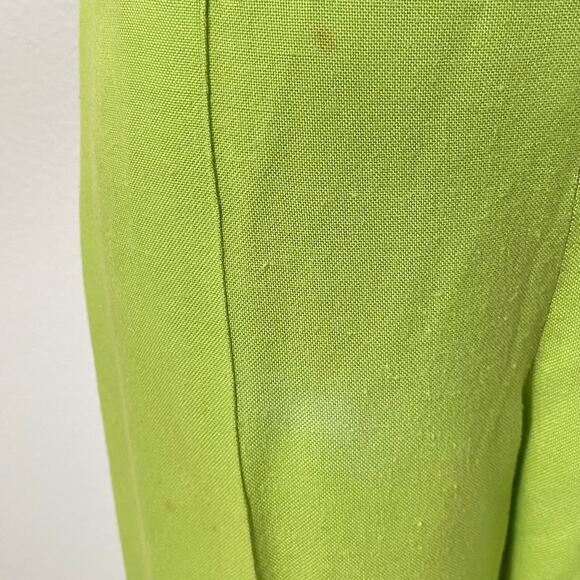Vintage 90s Paola Quadretti Blazer & Trousers Suit Set Citron Neon Green Retro - Picture 13 of 16